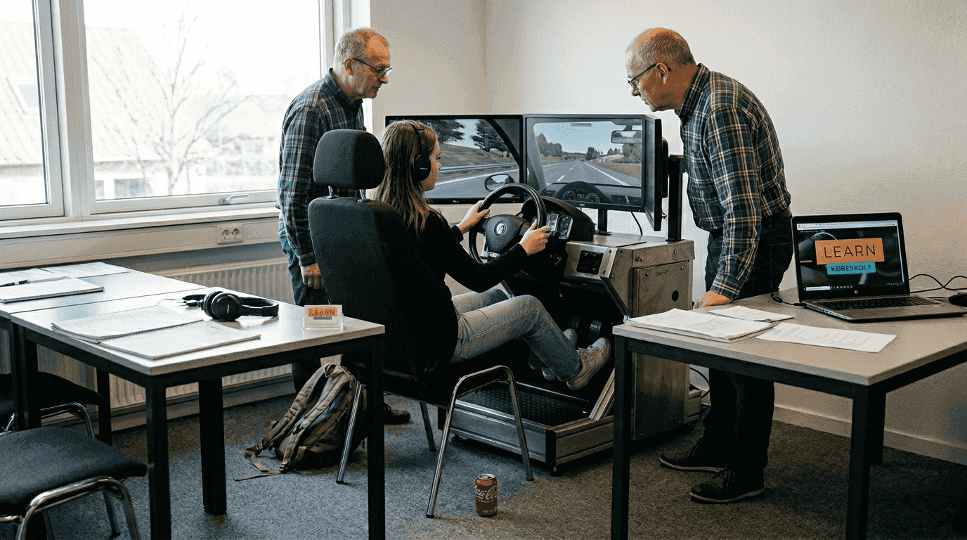 Teknologisk udstyr i køreskole: effektiv læring 2026
